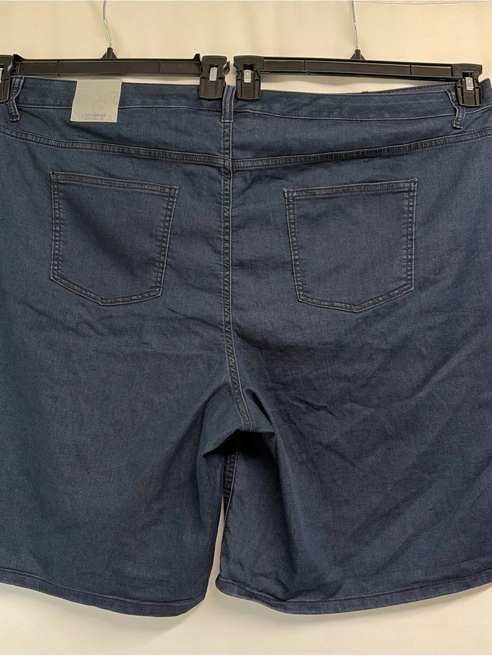 Catherines Women's 3X Everyday Fit Super Stretch Chambray Denim Shorts